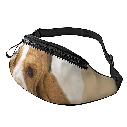 Mallard Ducks Bauchtasche für Damen und Herren, modische verstellbare Brusttasche, Reisetasche für Sport und Walking, Basset Hound, Einheitsgröße von EVANEM