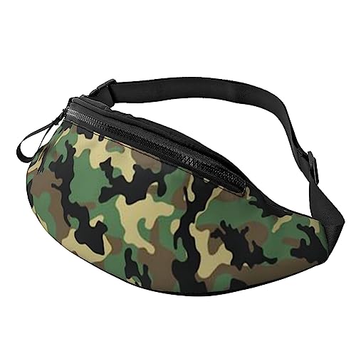 Origami Papierkrane Bauchtasche für Männer und Frauen, modische verstellbare Brusttasche, Reisetasche Sport Walking Hüfttasche, camouflage, Einheitsgröße von EVANEM