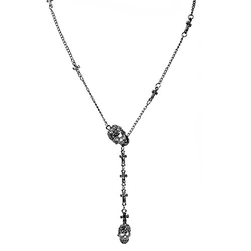 EVBEA Halskette Damen Lang Schmuck Lange Kreuz Kristall Anhänger Halskette Vintage Cool Skull Halskette für Frauen mit Kette von 35 cm und 50 cm EVBEA Halskette Damen Lang Schmuck Lange Kreuz Kristall Anhänger Halskette Vintage Cool Skull Halskette für Frauen mit Kette von 35 cm und 50 cm von EVBEA