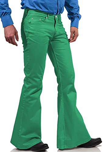 70er Jahre Discohose für Herren, Herren-Jeanshose, 60er 70er Jahre Glockenhose, Vintage-Denim-Hose, Jeans für Herren, Green6, 4X-Groß von EVEDESIGN