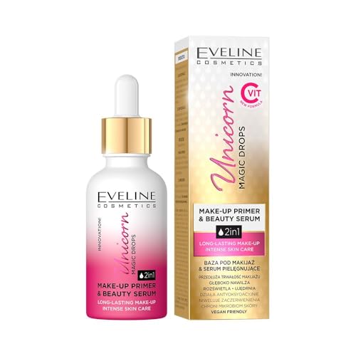 Eveline Cosmetics - Hyaluron Serum Gesicht Unicorn Magic Drops, Gesichtsserum Frauen, Gesichtspflege Damen, Innovatives Basis-Serum mit Hyaluronsäure & Niacinami, Anti Falten Serum von EVELINE COSMETICS