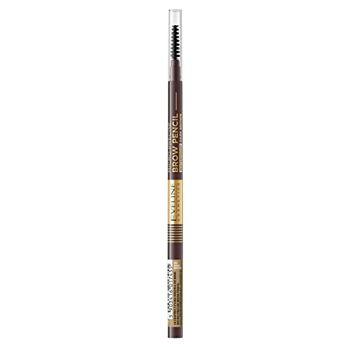 Eveline Cosmetics Micro-Präzisions-Augenbrauenstift - Wasserdicht, Vegane Formel mit Integrierter Bürste für Natürliche und Definierte Augenbrauen von EVELINE COSMETICS