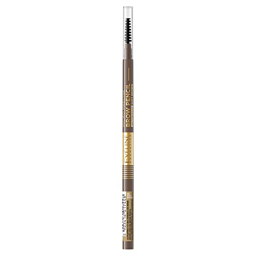 Eveline Cosmetics Micro Precise Augenbrauenstift - Wasserdicht, vegane Formel mit integriertem Bürstchen für natürlich aussehende Brauen von EVELINE COSMETICS