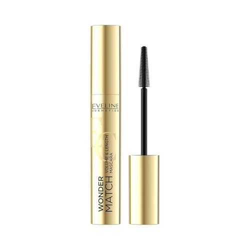 Eveline Cosmetics Wonder Match Volumizing and Lengthening Mascara - Vegan, Lang anhaltende Formel für mutige und üppige Wimpern von EVELINE COSMETICS