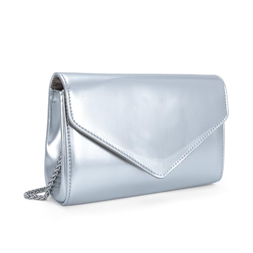EVEOUT Clutch für Damen Lackleder Tasche mit Schulter Chian Elegant Lackleder Umhängetasche Partyhandtasche Abendhandtasche von EVEOUT