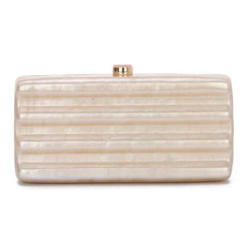 EVEOUT Damen Acryl Clutch Tasche Elegant marmorierte Abendtasche mit Abnehmbarer Kette für Hochzeit Party Abschlussball von EVEOUT