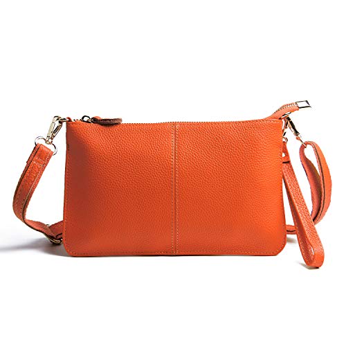 EVEOUT Damen Echtes Leder Geldbörsen Crossbody Umhängetasche Abendtasche Kleine Schulter Clutch Bag Telefon Brieftaschen für Mädchen und Frauen von EVEOUT