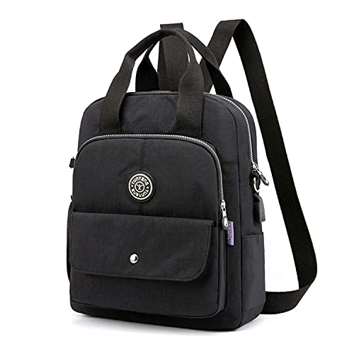 EVEOUT Damen Mini Rucksack Multi-Taschen Reisetasche Nylon Casual Umhängetasche Schultasche Daypack Rucksack von EVEOUT