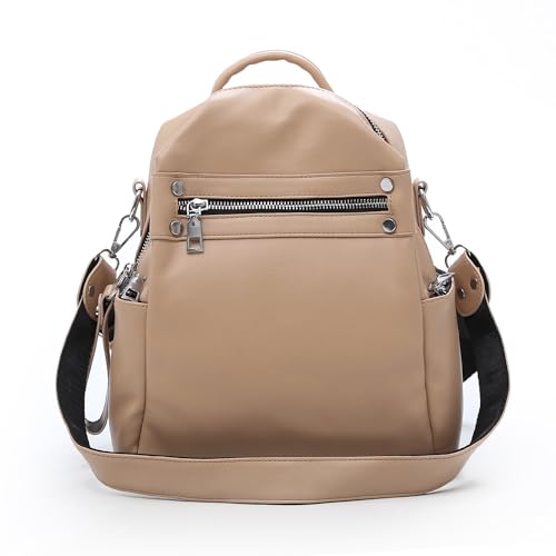 EVEOUT Damen Mini Rucksack Pu Leder Mode Schultaschen Handtaschen mit Schultergurt Casual Kleiner Daypack Rucksackhandtaschen von EVEOUT