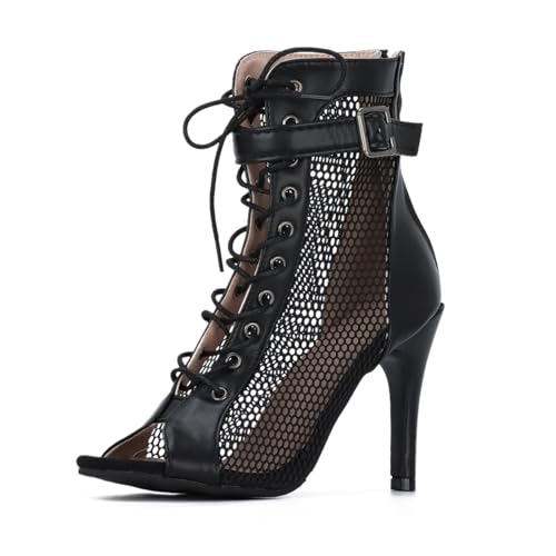 EVEOUT Damen Sandalen mit Riemchen High Top Mesh Peep Toe High Heels mit Schnürung Sommer Stiefel Party Schnürstiefel Sexy Pump Schuhe Pole Tanzschuhe EVEOUT Damen Sandalen mit Riemchen High Top Mesh Peep Toe High Heels mit Schnürung Sommer Stiefel Party Schnürstiefel Sexy Pump Schuhe Pole Tanzschuhe von EVEOUT