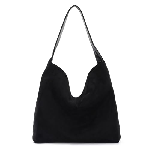EVEOUT Damen Schultertasche aus Kunstwildleder Große Shopper Tasche im Boho-Stil für Herbst/Winter von EVEOUT
