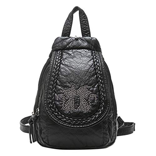 EVEOUT Damenmode Rucksäcke, Damen Teen Mädchen Kleine PU Leder Schulter Handtaschen für Schule Handliche Größe Reiserucksack von EVEOUT