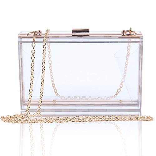 EVEOUT Frauen Acryl Transparente Abend Clutch Klare Box Gelee Handtasche Cross Body Handtasche Tasche Damen Geschenk von EVEOUT