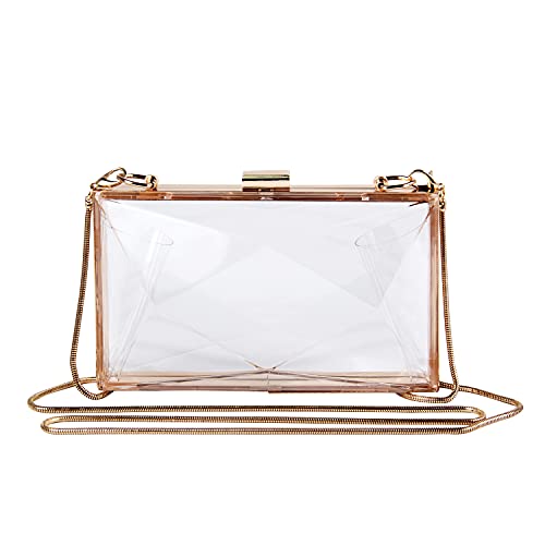 EVEOUT Frauen Acryl Transparente Abend Clutch Klare Box Gelee Handtasche Schultertasche Damen Geschenk (Modell 2 transparent) von EVEOUT