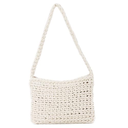 EVEOUT Gehäkelte Handtasche für Damen Mädchen Kleine gestrickte Clutch Tote Sommer Gewebte Schultertaschen von EVEOUT