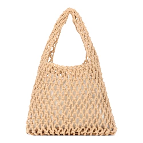 EVEOUT Gewebte Clutch Tasche für Damen Mädchen Kleine Gehäkelte Tote Handtasche Sommer Gestrickt Mesh Strandtasche EVEOUT Gewebte Clutch Tasche für Damen Mädchen Kleine Gehäkelte Tote Handtasche Sommer Gestrickt Mesh Strandtasche von EVEOUT