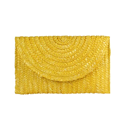 EVEOUT Damen Stroh Clutch Handtasche Sommer Gewebte Geldbörse Strand Urlaub Hochzeit Handtasche von EVEOUT