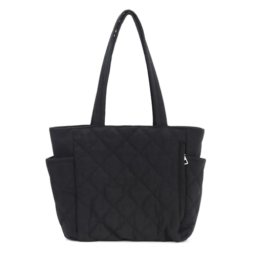 EVEOUT Puffer Schultertaschen Damen Große Gesteppte Shopper Leichte Puffy Tote Schultertaschen Gesteppte Tragetasche Arbeitstasche EVEOUT Puffer Schultertaschen Damen Große Gesteppte Shopper Leichte Puffy Tote Schultertaschen Gesteppte Tragetasche Arbeitstasche von EVEOUT