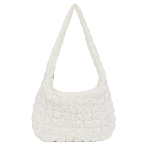 EVEOUT Puffer Schultertaschen Damen Große Gesteppte Umhängetaschen Leichte Quilted Tote Shopper Puffer Tragetasche Arbeitstasche von EVEOUT