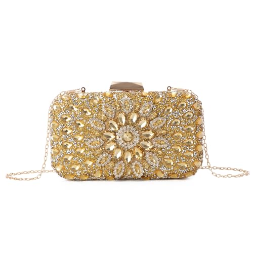 EVEOUT Strass Abendtasche Clutch für Damen Kristall Hochzeit Handtasche Umhängetasche für Party Abschlussball von EVEOUT