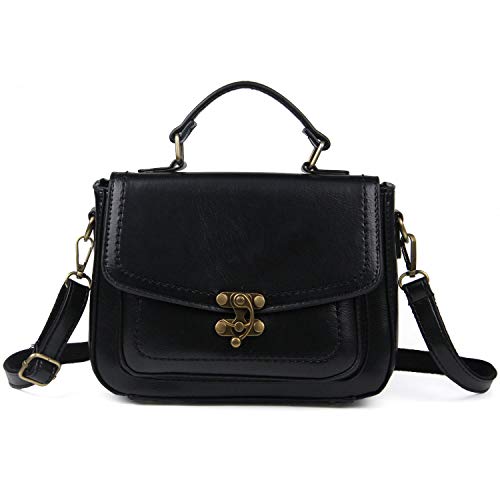 EVEOUT Casual Vegan Leder Umhängetasche für Frauen, Retro Damen Designer Kleine Mini-Einkaufstasche Handtasche Klassiker Top Griff Taschen Stilvolle Messenger Satchel Handtasche Tasche für Mädchen von EVEOUT