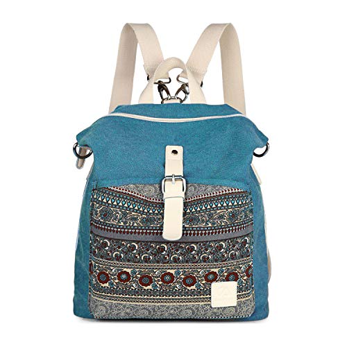 EVEOUT Vintage Unisex Casual Canvas College Schulter Rucksack, Frauen und Herren Laptop Rucksack für die Arbeit Schule Reisen, Wandern Camping Daypacks von EVEOUT