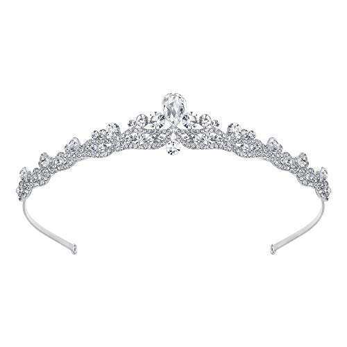 EVER FAITH® österreichischen Kristall elegant Braut Vintage Retrostil Haarband Diadem Haarschmuck klar Silber-Ton N03998-1 von EVER FAITH