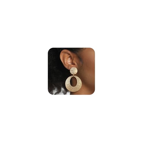 EVER FAITH 2 Paar Matte Gold/Silber Statement Ohrclips Clip on Ohrringe für Damen Ohr kein Loch Trendy Schmuck Geschenk EVER FAITH 2 Paar Matte Gold/Silber Statement Ohrclips Clip on Ohrringe für Damen Ohr kein Loch Trendy Schmuck Geschenk von EVER FAITH