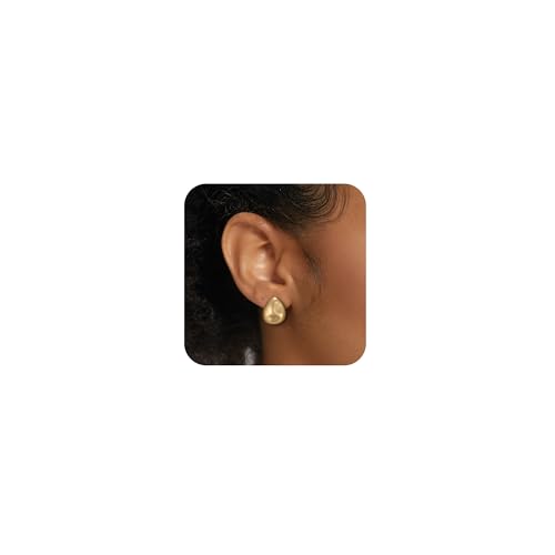 EVER FAITH 2 Paar Matte Gold Silber Ohrclips Gold/Silber Clip auf Ohrringe für Damen Ohr kein Loch Trendy Schmuck Geschenk von EVER FAITH