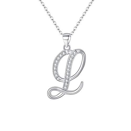 EVER FAITH 925 Sterling Silber CZ Schreibschrift Großbuchstaben L Anhänger verstellbare Halskette Kette EVER FAITH 925 Sterling Silber CZ Schreibschrift Großbuchstaben L Anhänger verstellbare Halskette Kette von EVER FAITH