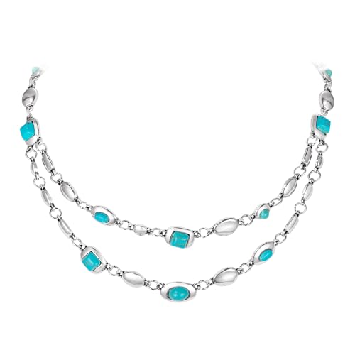 EVER FAITH Boho Türkis Choker Halsketten 2 geschichtet Bohemian Vintage Statement Kragen Halskette Western Cowgirl Sommer Schmuck für Damen EVER FAITH Boho Türkis Choker Halsketten 2 geschichtet Bohemian Vintage Statement Kragen Halskette Western Cowgirl Sommer Schmuck für Damen von EVER FAITH