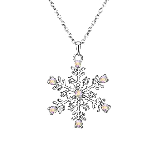 EVER FAITH Damen Halskette Österreich Kristall Party Winter Schneeflocke Blume Anhänger Kette für Mädchen Rot Silber-Ton EVER FAITH Damen Halskette Österreich Kristall Party Winter Schneeflocke Blume Anhänger Kette für Mädchen Rot Silber-Ton von EVER FAITH