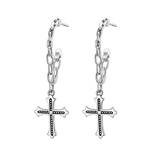 EVER FAITH Damen Huggie Ohrringe 925 Sterling Silber, Zirkonia Ohrringe Nickelfrei Kleine Creolen Ohrhänger für Mädchen Mädchen (Krezu A) von EVER FAITH