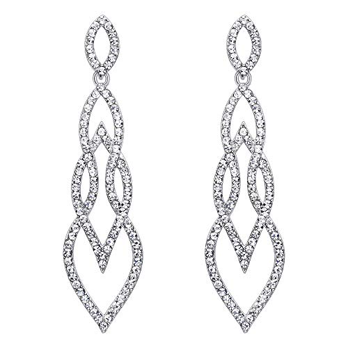 EVER FAITH Damen Ohrringe Kristall Hochzeit Phantasie Ineinandergreifen Blatt Tropfen Kronleuchter Ohrstecker Ohrhänger Ohr Schmuck EVER FAITH Damen Ohrringe Kristall Hochzeit Phantasie Ineinandergreifen Blatt Tropfen Kronleuchter Ohrstecker Ohrhänger Ohr Schmuck von EVER FAITH