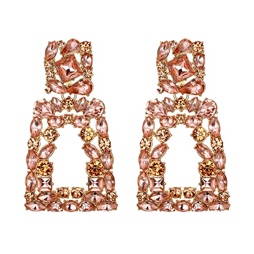 EVER FAITH Große Quadratisch Ohrringe Sommer Strand Stil geometrische Kristall tropfen böhmische Ohrhänger mit erhöhtem Design Champagne Farbe EVER FAITH Große Quadratisch Ohrringe Sommer Strand Stil geometrische Kristall tropfen böhmische Ohrhänger mit erhöhtem Design Champagne Farbe von EVER FAITH