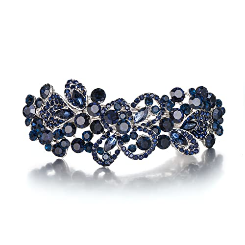 EVER FAITH Haarspange österreichischen Kristall Art Deco Blumen Blatt Clip Saphirblau Silber-Ton für Damen Braut Party Hochzeit EVER FAITH Haarspange österreichischen Kristall Art Deco Blumen Blatt Clip Saphirblau Silber-Ton für Damen Braut Party Hochzeit von EVER FAITH