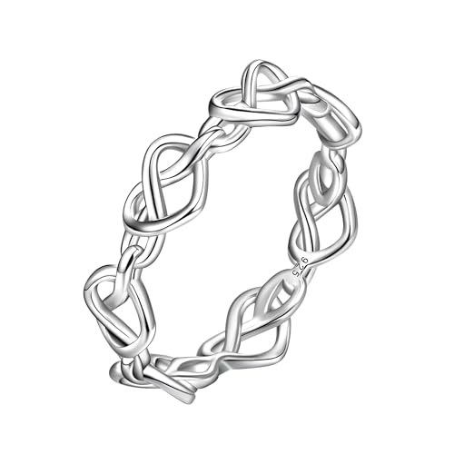 EVER FAITH Lover Knot Ring Zierliche Liebe Herz 925 Sterling Silber Hochzeit Versprechen Band Ring für Muttertag/Valentinstag Freundschaft Mutter Tochter Größe 9 EVER FAITH Lover Knot Ring Zierliche Liebe Herz 925 Sterling Silber Hochzeit Versprechen Band Ring für Muttertag/Valentinstag Freundschaft Mutter Tochter Größe 9 von EVER FAITH