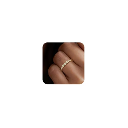 EVER FAITH Opal Ringe für Damen 925 Sterling Silber Zirkonia 14K Gold erstellt stapelbar Eternit Geburtsstein Ring Schmuck Geschenk Größe O von EVER FAITH