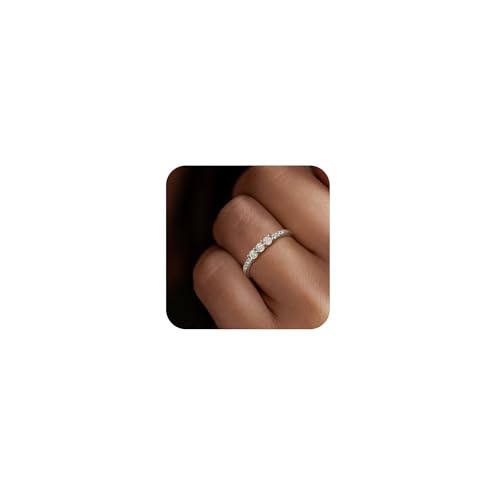 EVER FAITH Opal Ringe für Damen 925 Sterling Silber Zirkonia erstellt stapelbar Eternit Geburtsstein Ring Schmuck Geschenk Größe O von EVER FAITH