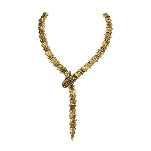 EVER FAITH Schlange Halskette Costume Statement für Damen Mädchen Punk Rock Vivid Snake Verstellbare Halskette Gold-Ton von EVER FAITH