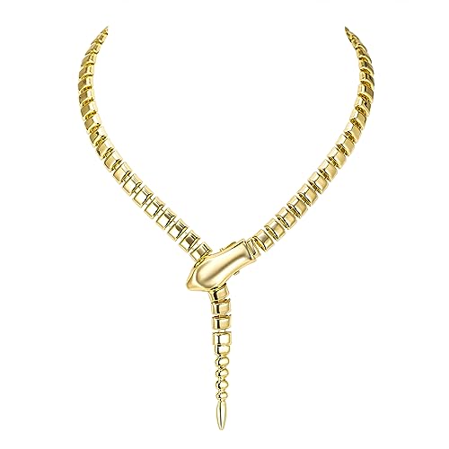 EVER FAITH Schlange Halskette Gold-Ton für Party Halloween Charm Mode Punk Schlangen Snake Nacklace von EVER FAITH