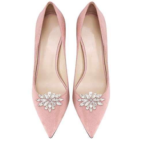 EVER FAITH Strass Schuhclips Hochzeit Party Blumen Kristall dekorative Schuhclips für Flache Pumps von EVER FAITH