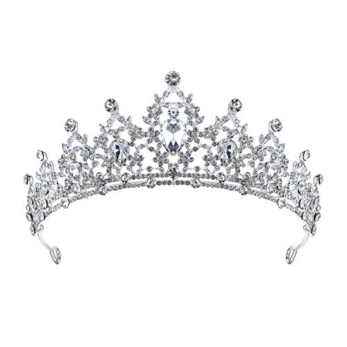 EVER FAITH Tiara Krone Tropfen österreichischen Kristall Prinzessin Haarschmuck Haarband für Quinceanera Pageant Prom Geburtstag von EVER FAITH