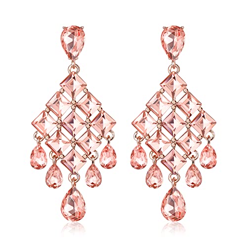 EVER FAITH Tropfen Ohrringe Hochzeit Braut Kristall funkelnde Strass Rhombus Teardrop Kronleuchter Statement für Damen Champagner Farbe EVER FAITH Tropfen Ohrringe Hochzeit Braut Kristall funkelnde Strass Rhombus Teardrop Kronleuchter Statement für Damen Champagner Farbe von EVER FAITH