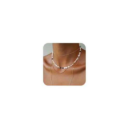 EVER FAITH Türkis Handgemachte Süßwasser Barock Perle Halskette Zierlicher Sommer Strand Ball Perlenschmuck für Damen von EVER FAITH