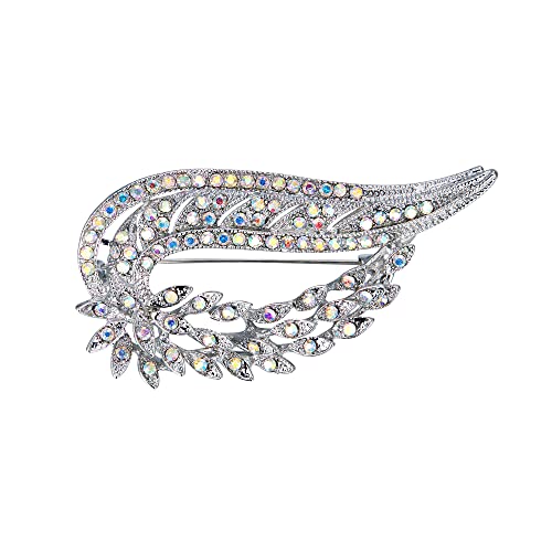 EVER FAITH Vögel Brosche für Braut Hochzeit Strass Kristall Blumen Blatt Rebe Brosche Pin für Damen Mädchen von EVER FAITH