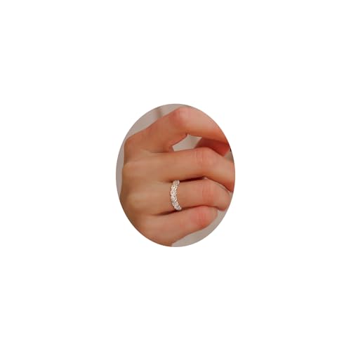 EVER FAITH Zierliche 925 Sterling Silber Gänseblümchen Blüten Blume Ring Sonnenblume Stacking Versprechen für Damen Mädchen OOTD Größe 8 18（56.5mm） von EVER FAITH