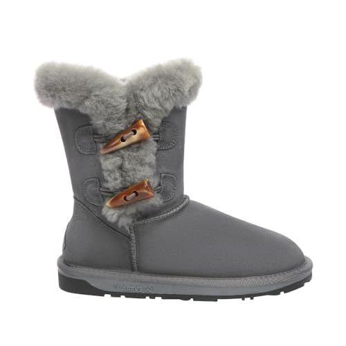 EVERAU Kurze Damenstiefel mit Horn-Knopfknopf - Stork, Grau, EU 40 Weiblich EVERAU Kurze Damenstiefel mit Horn-Knopfknopf - Stork, Grau, EU 40 Weiblich von EVERAU