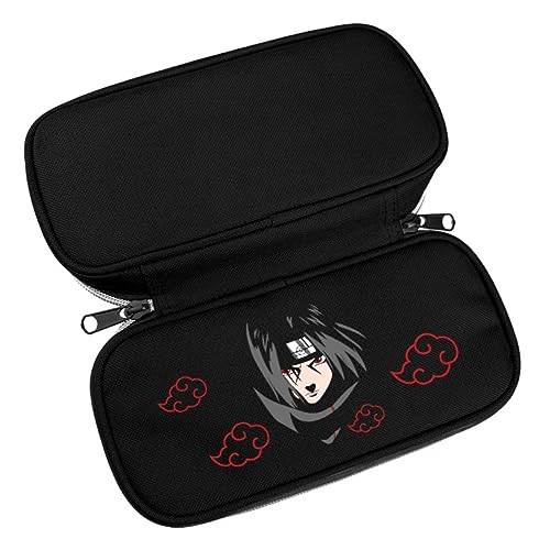 EVERLUCK Anime Akatsuki Reißverschluss Bleistift Tasche Große Kapazität Student Stift Tasche Manga Uchiha Sasuke Uzumaki Federmäppchen, 04 Anime Akatsuki, Einheitsgröße, Federmäppchen von EVERLUCK