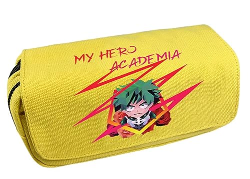 EVERLUCK Boku no Hero Federmäppchen, Unisex, Katsuki Todoroki, Manga, Anime, My Hero Academia, All Might Izuku Deku, Segeltuch, Reißverschluss, Federmäppchen, 15 Anime Hero, Einheitsgröße, von EVERLUCK